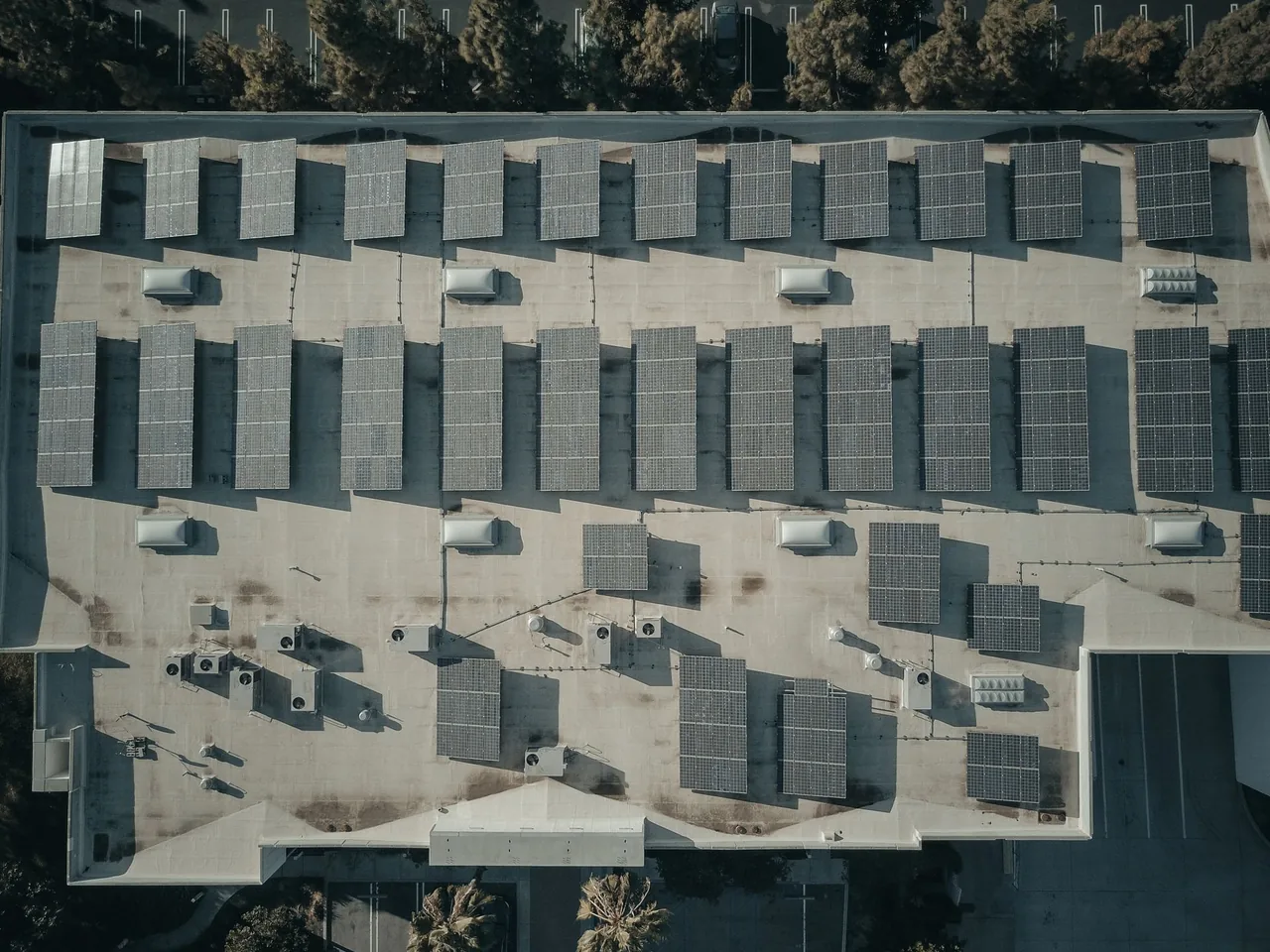 Close view of photovoltaic panels catching daylight